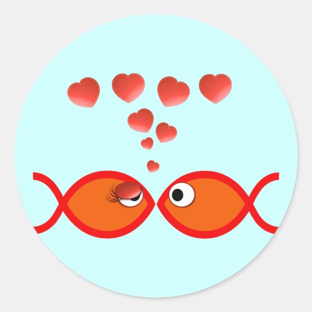 Christian Valentine Orange v2 Classic Round Sticker (Front)