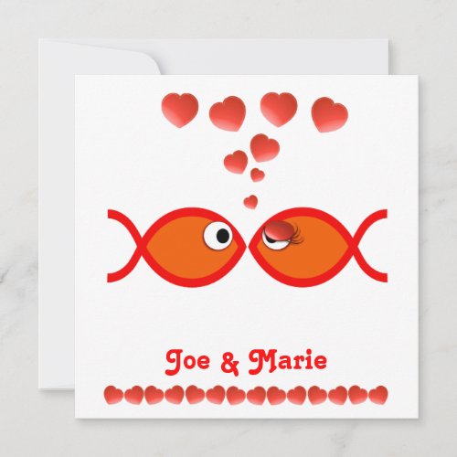 Christian Valentine Symbols - Orange v1 Personalized Invites