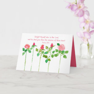 Christian Valentine's Day Bible Verse Psalms 37 4  Card