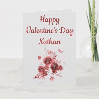 Christian Valentine's Day Flowers for Him Card