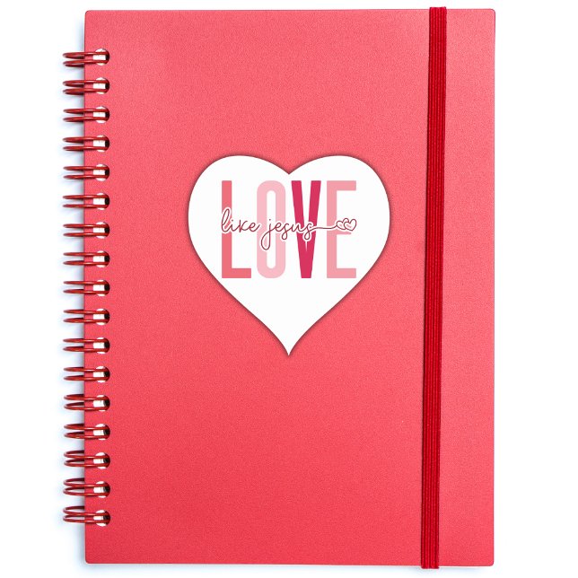 Christian Valentine's Modern Love Like Jesus Red Heart Sticker (Creator Uploaded)