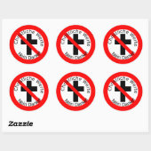 Christian values — No thank you. Classic Round Sticker (Sheet)