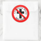 Christian values — No thank you. Classic Round Sticker (Bag)