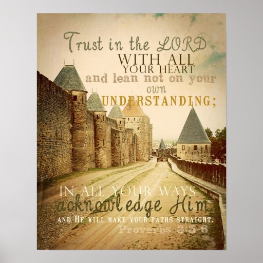 Christian Verse Vintage Tower Poster | Zazzle