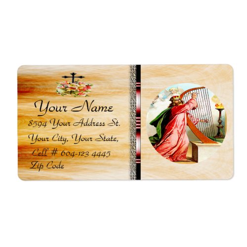 christian vintage Shipping Round Label 21