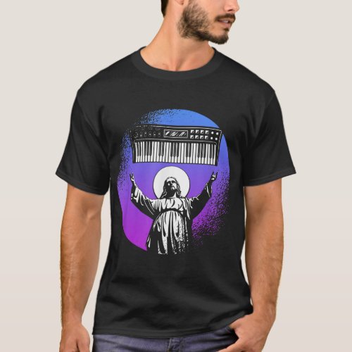 Christian Vintage Synthesizer Synth Nerd Jesus Ana T_Shirt