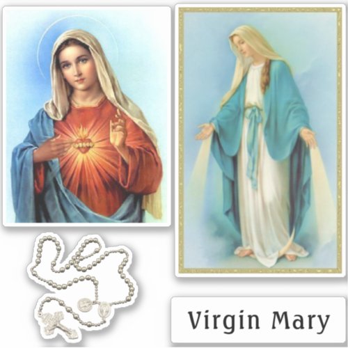 Christian Virgin Mary Decals Car Window or Laptop