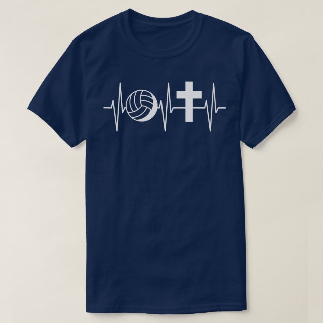 Christian Volleyball  Religious Jesus Volleyball P T-Shirt (Design Front)