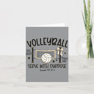 Christian Volleyball Serve With Purpose Game Day Card