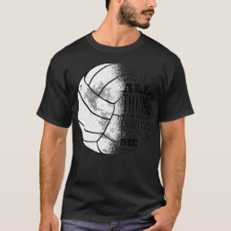 Christian Volleyball Tee I Can Do All Things Scrip