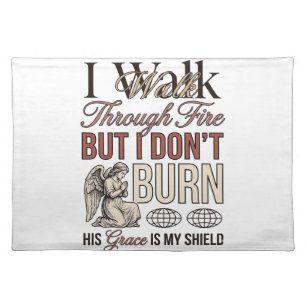 Christian Walk Through Fire Vintage Cloth Placemat