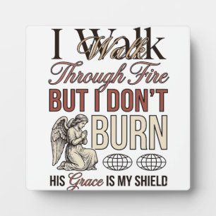 Christian Walk Through Fire Vintage Plaque