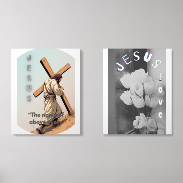 Christian Wall Art | Faith Bible Verse Acrylic Photo Tile (Front Set)