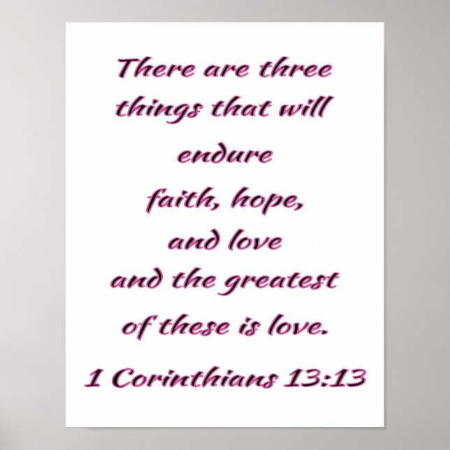 Christian Wall Art Faith, Hope and Love (Front)