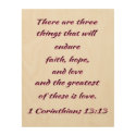 Christian Wall Art Faith, Hope and Love
