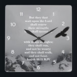 Christian Wall Clock - Isaiah 40:31<br><div class="desc">This is a Christian wall clock featuring the scripture found in Isaiah 40:31</div>