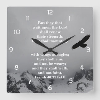 Christian Wall Clock - Isaiah 40:31