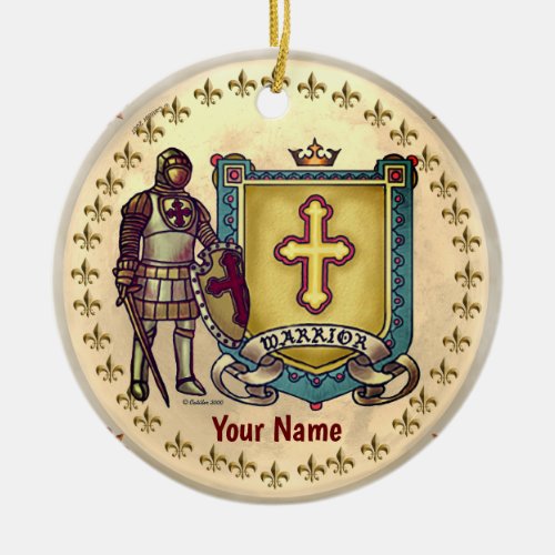 Christian warrior for Jesus  Ceramic Ornament