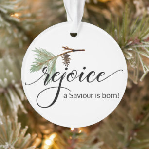 Christian Watercolor Christmas Ornament