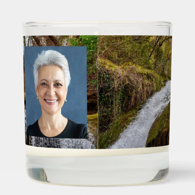 Christian Waterfall Landscape  Memorial Keepsake  Scented Candle (Right)