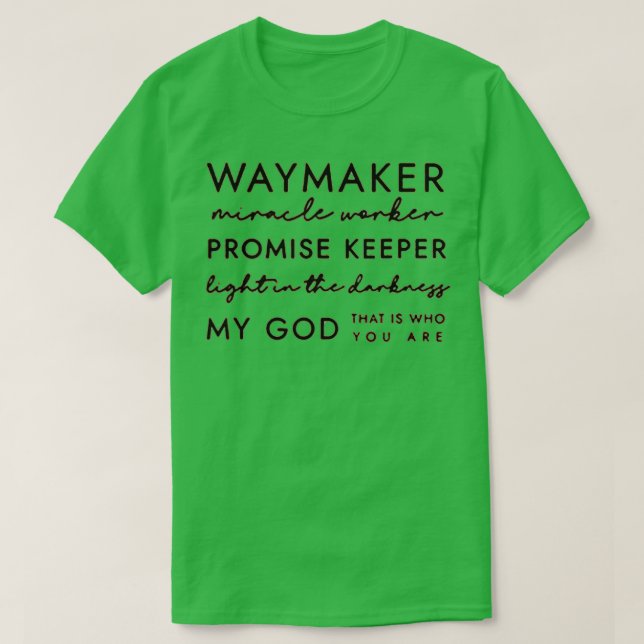 Christian Waymaker Religious Faith -  T-Shirt (Design Front)