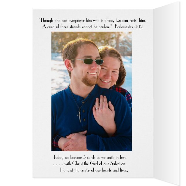 Christian Wedding Announcement Card  (Inside (Left))