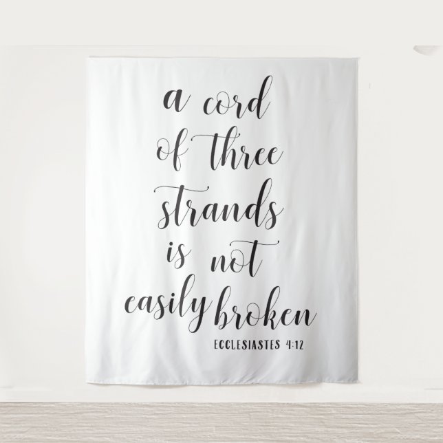 Christian Wedding Backdrop | Three Strand Cord (Front)