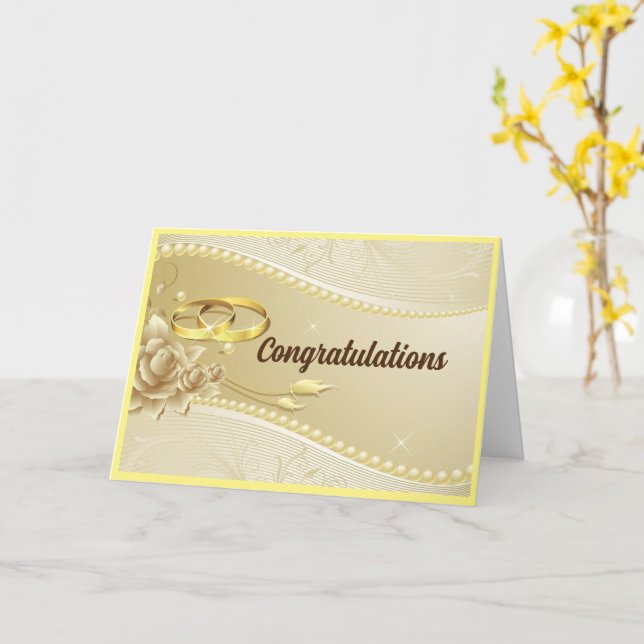 Christian Wedding Card (Yellow Flower)