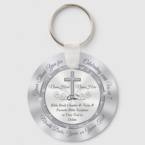Christian Wedding Favors for Guests Personalized Keychain