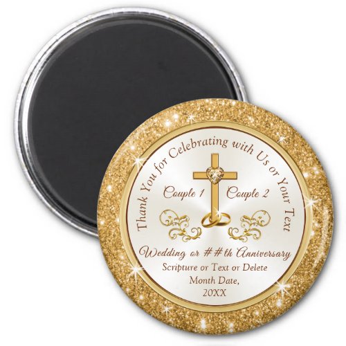 Christian Wedding Favors or Anniversary Favors Magnet
