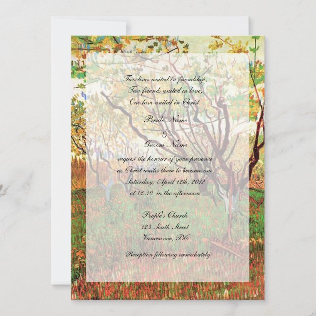 Christian wedding invitation (Front)