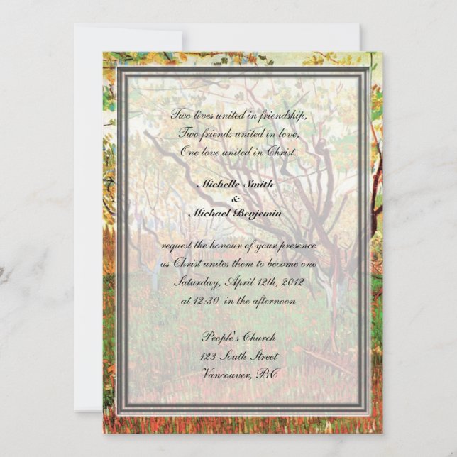 Christian wedding invitation (Front)