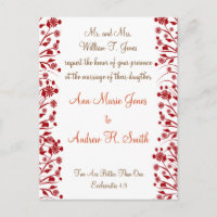 Christian Wedding Invitation Carmel and Blueberry