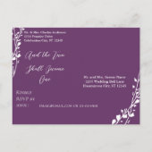 Christian Wedding Invitation Deep Grape (Back)