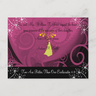 Christian Wedding Invitation Plum Cala Lily