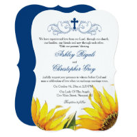 Christian Wedding Invitation - Sunflowers