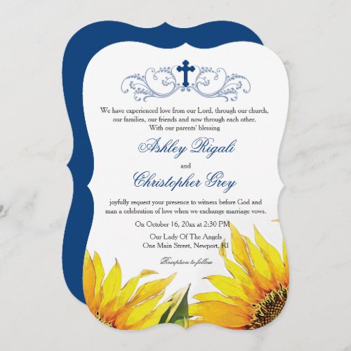 Christian Wedding Invitation _ Sunflowers