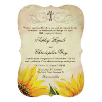 Christian Wedding Invitation - Sunflowers