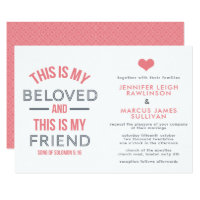 Christian Wedding Invitation - This is My Beloved
