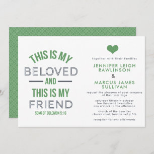 Christian Wedding Invitation - This is My Beloved