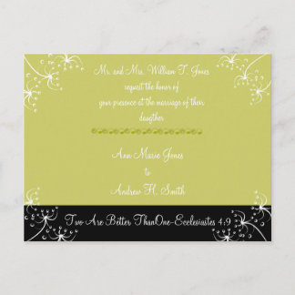 Christian Wedding Invitation Two Are Better Than Postcard