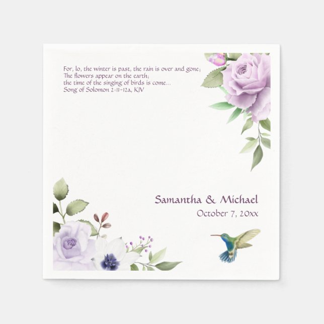 Christian Wedding Napkins - Song of Solomon (Front)