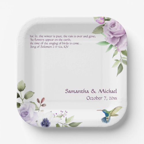 Christian Wedding Paper Plates _ Song of Solomon