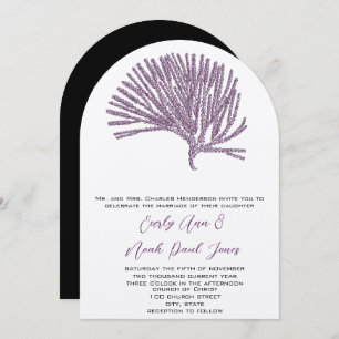 Christian Wedding Plum Coral My Soul Found the One Invitation