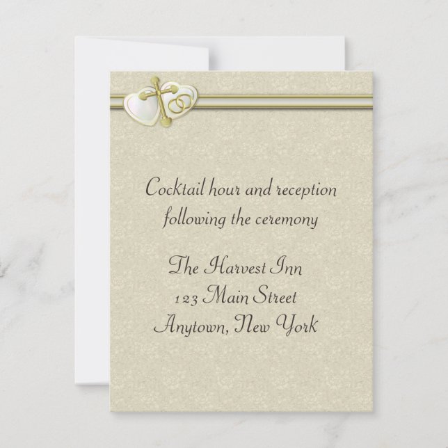 Christian Wedding Reception Card (Front)