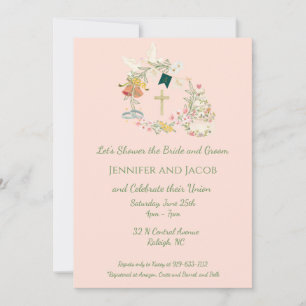 Christian Wedding Shower Invitation, Engagement Invitation