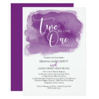 Christian Wedding Watercolor Purple Invitation
