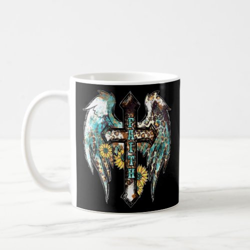 Christian Western Cross With Sunflower Decor For W Coffee Mug