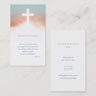 Christian White Cross Business Card