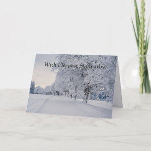 Christian Winter Snow Trees Frost Sympathy Card
